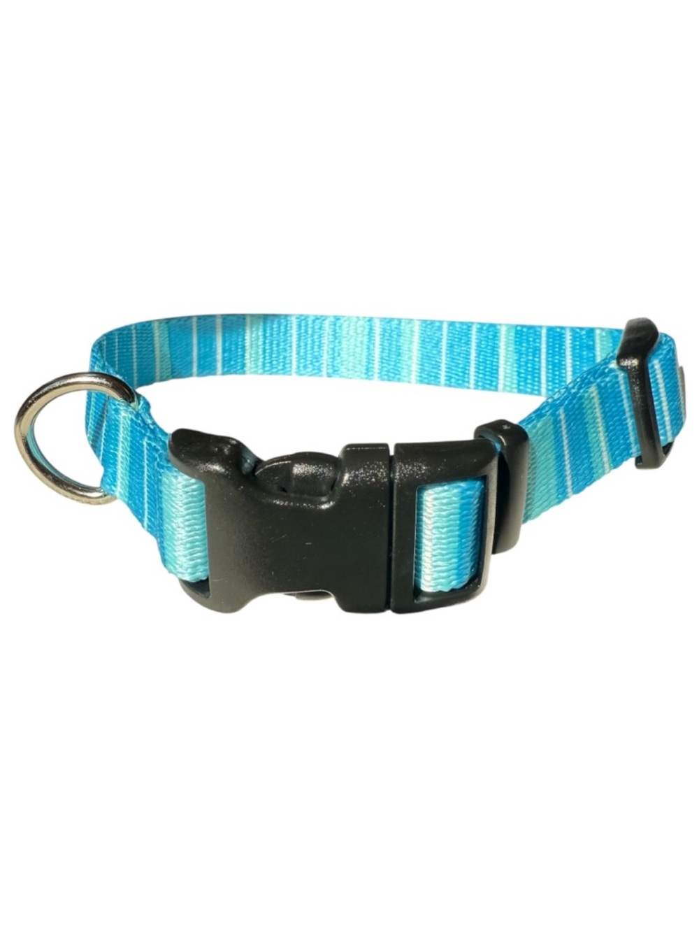 Preppy Blue Striped Adjustable Small Dog Pup Collar Chihuahua Terrier Dachshund